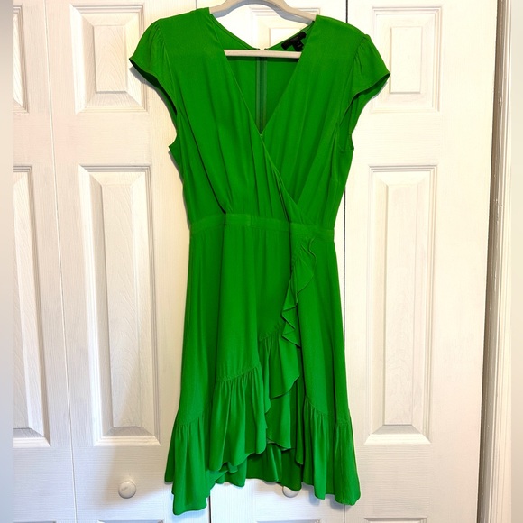 J.Crew Green Faux Wrap Dress - Picture 3 of 8